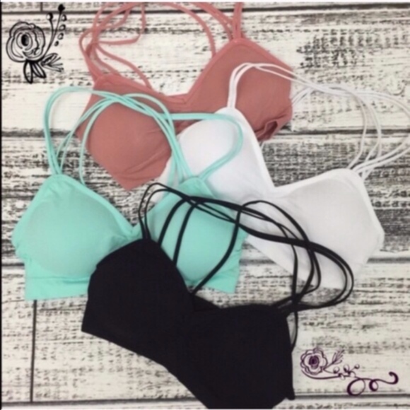 Bellanblue Other - Strappy Seamless Racerback Bralette Stretchy Minimalist